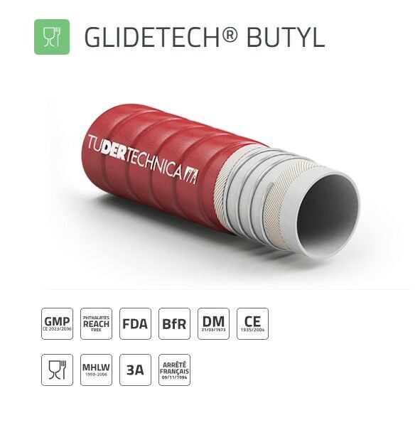 Напорно-всасывающий рукав для пищевых продуктов GLIDETECH BUTYL